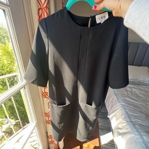 L.W.B. Black Shift Dress with Pockets – Size 1 (US 4/6)